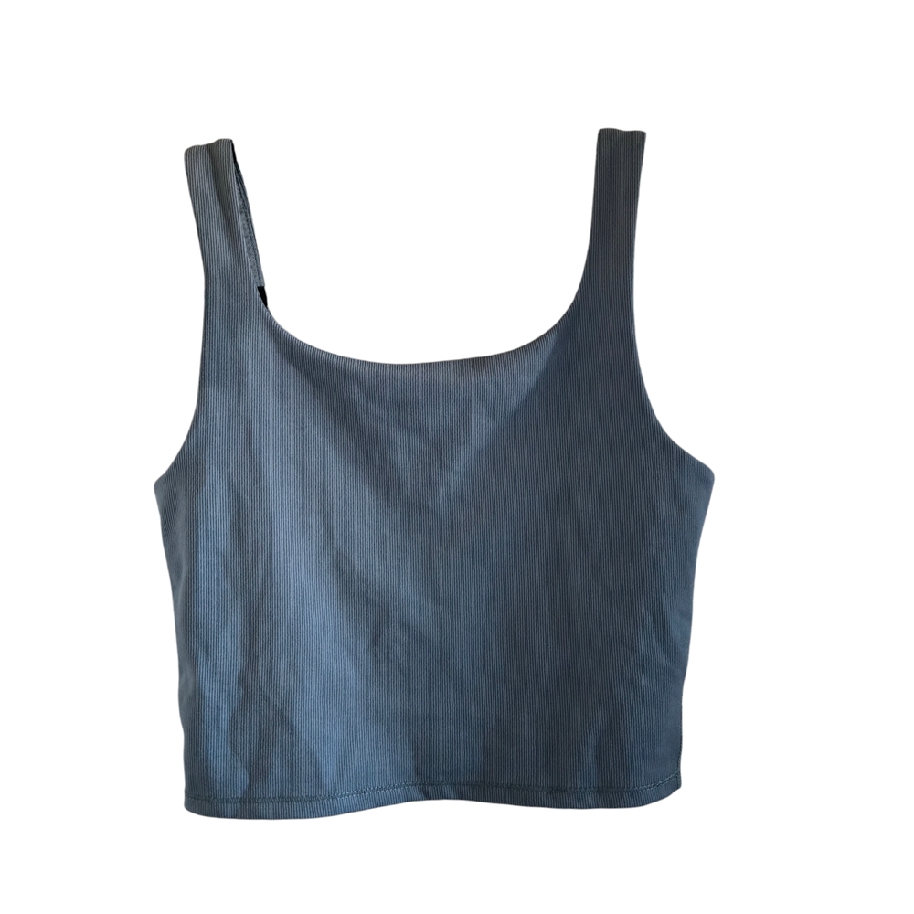 Blue Cropped Tank Top